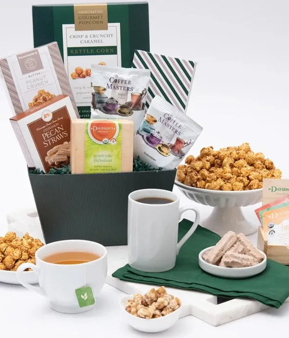 Coffee Break Snack Basket - ROSE GARDEN