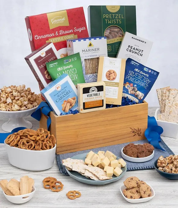 Luxury Sweets and Cheese Basket - ROSE GARDEN