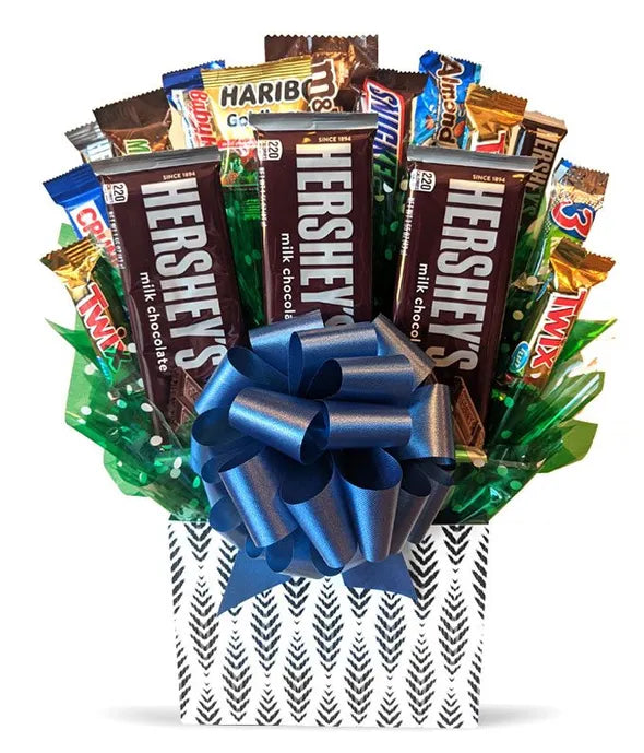 Boho Blue Candy Bouquet - ROSE GARDEN
