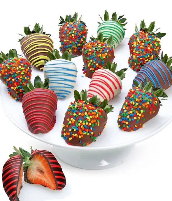 Chocolate Covered Birthday Strawberries - ROSE GARDEN