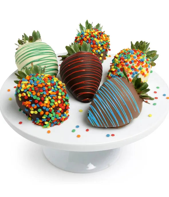 Chocolate Covered Birthday Strawberries - ROSE GARDEN