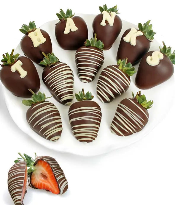 THANKS Chocolate Covered Strawberries - ROSE GARDEN