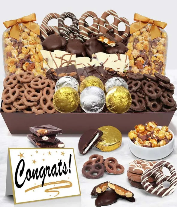 Get Well - Belgian Chocolate Covered Snack Tray - ROSE GARDEN