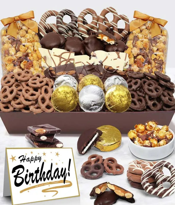 Get Well - Belgian Chocolate Covered Snack Tray - ROSE GARDEN
