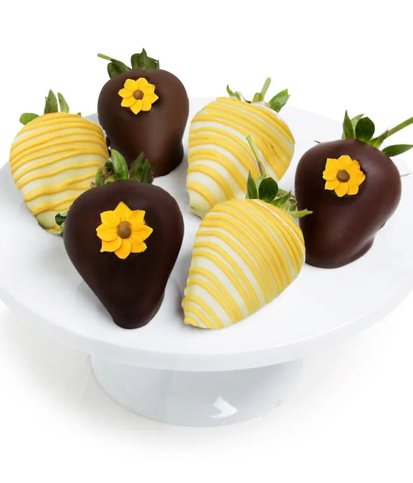 Sunflower Chocolate Covered Strawberries - ROSE GARDEN