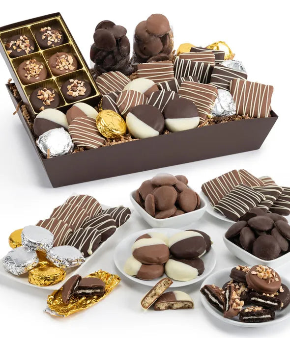 Chocolate Covered Cookie Basket - ROSE GARDEN