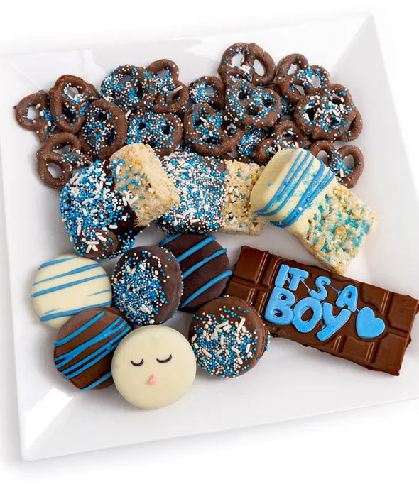 Baby Girl Belgian Chocolate Covered Treat Sampler - ROSE GARDEN