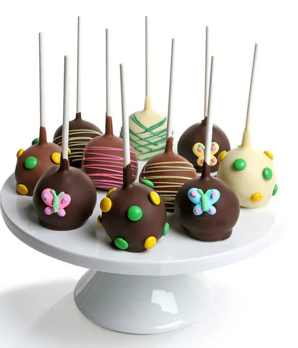 Spring Chocolate Dipped Cake Pops - 10 Pieces - ROSE GARDEN
