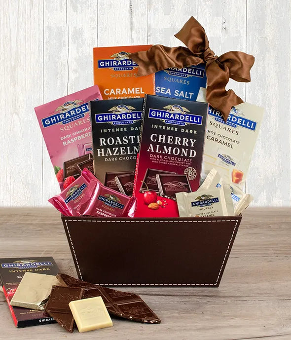 Ghirardelli Chocolate Gift Basket - ROSE GARDEN