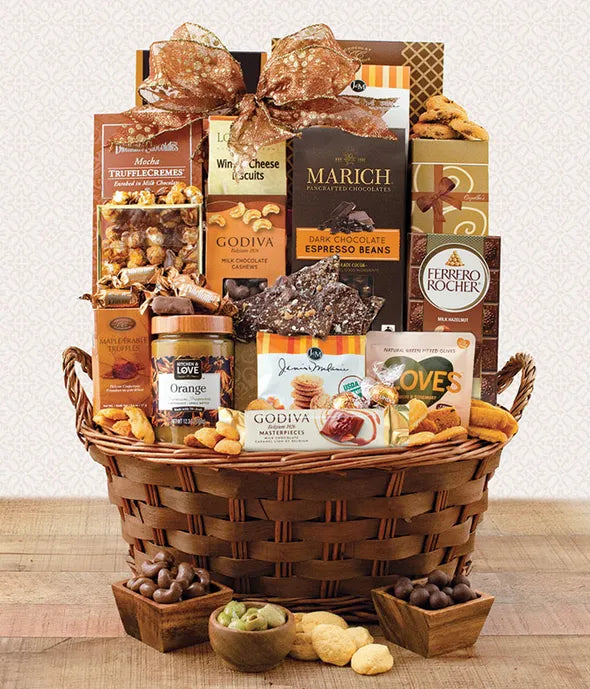 Sweet Tooth Selection Gift Basket - ROSE GARDEN