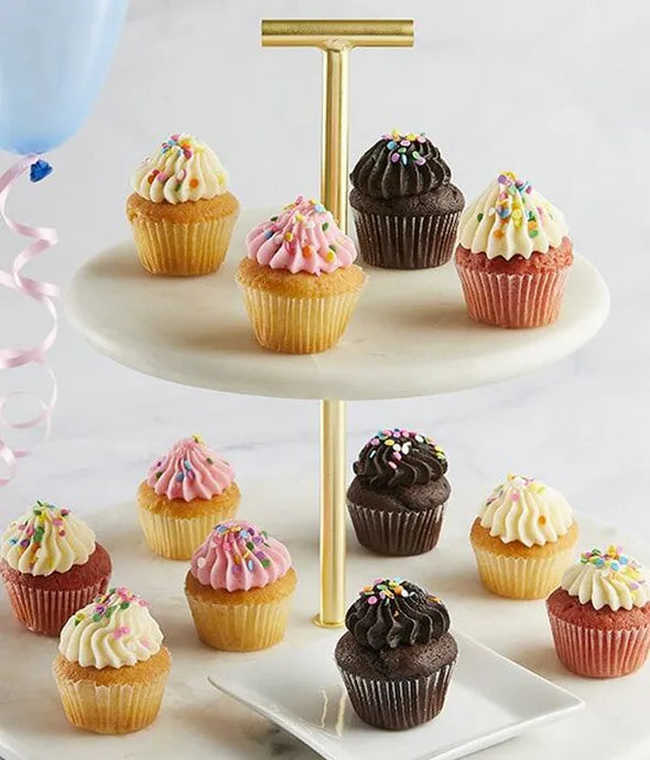 Mini Gourmet Birthday Cupcakes - ROSE GARDEN