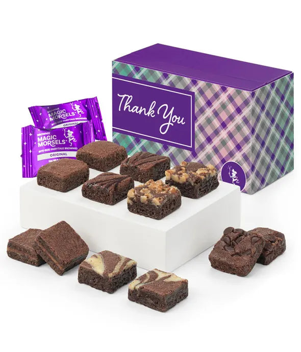 Thank You Dozen Fairytale Brownie Morsels - ROSE GARDEN