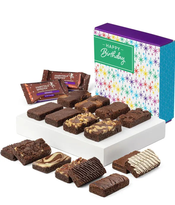 Happy Birthday Two Dozen Fairytale Brownie Sprites - ROSE GARDEN