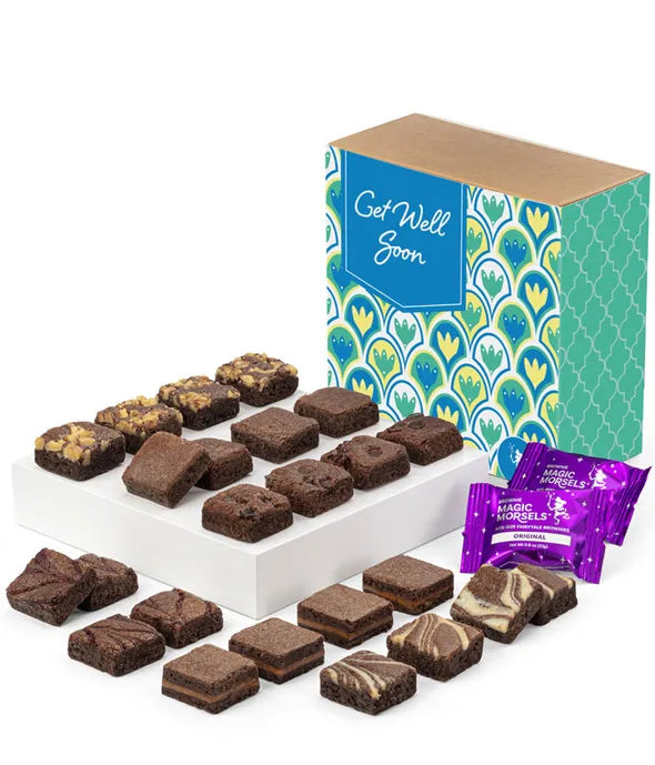 Get Well Two Dozen Fairytale Brownie Morsels - ROSE GARDEN