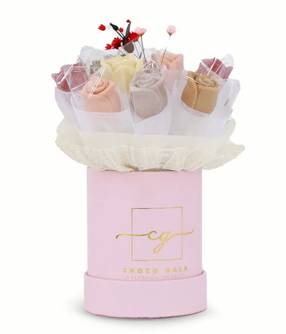 Chocolate Rose Bouquet - Pink - ROSE GARDEN