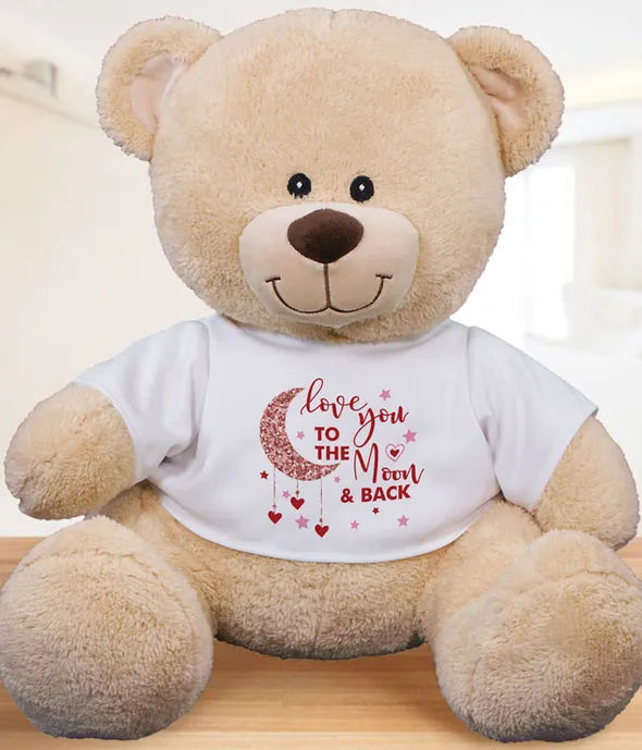 Moon & Back Stuffed Bear - ROSE GARDEN