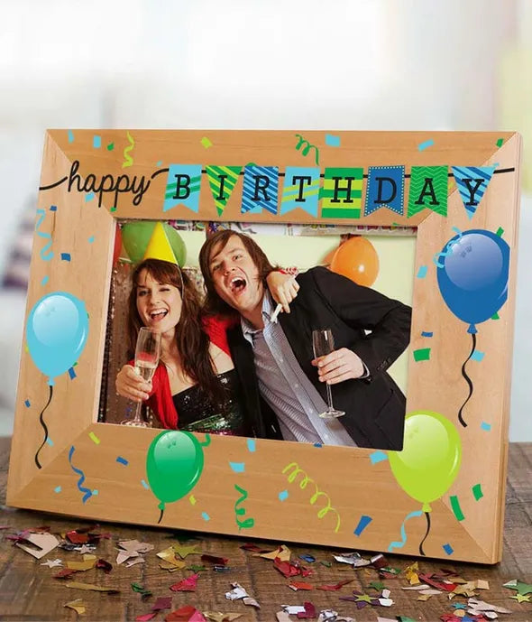 Happy Birthday Picture Frame - ROSE GARDEN