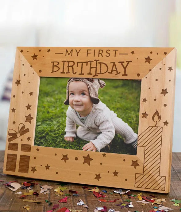 My 1st Birthday Picture Frame - ROSE GARDEN