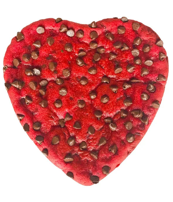 Red Heart Shaped Cookie Cake - ROSE GARDEN