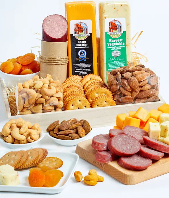 Cheese & Nuts Sampler Tray - ROSE GARDEN