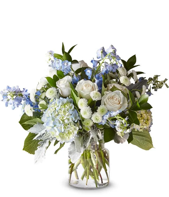 Cerulean Skies Bouquet - ROSE GARDEN