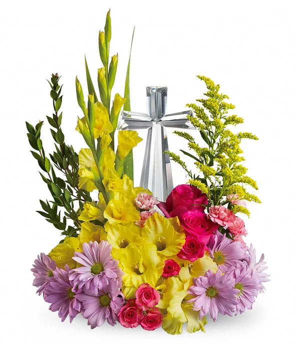 Crystal Cross Bouquet - ROSE GARDEN