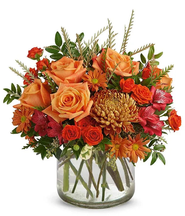 Warm Sunburst Rose Bouquet - ROSE GARDEN