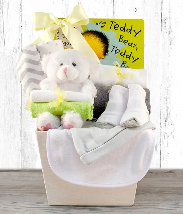 Bringing Home Baby Gift Basket - Yellow - ROSE GARDEN