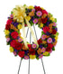 Multi-Color Standing Sympathy Wreath - ROSE GARDEN