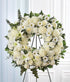 White Standing Wreath - ROSE GARDEN