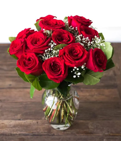 One Dozen Long Stemmed Red Roses - ROSE GARDEN