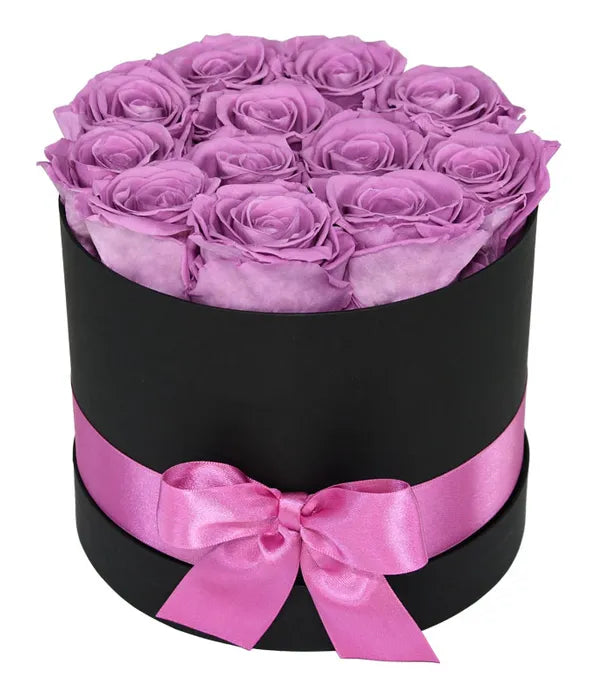 Luxury Dozen Lavender Preserved Roses - ROSE GARDEN