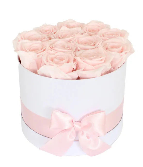 Luxury Dozen Preserved White Roses - ROSE GARDEN