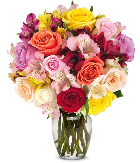 Bright &amp; Sunny Rose Bouquet - ROSE GARDEN