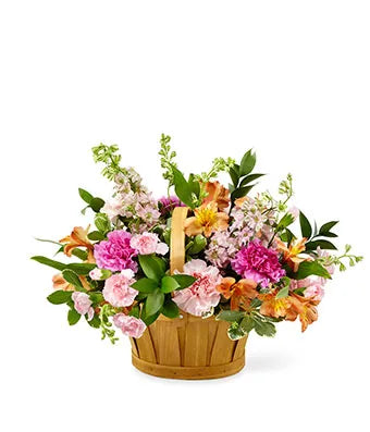 Peachy Keen Basket - ROSE GARDEN