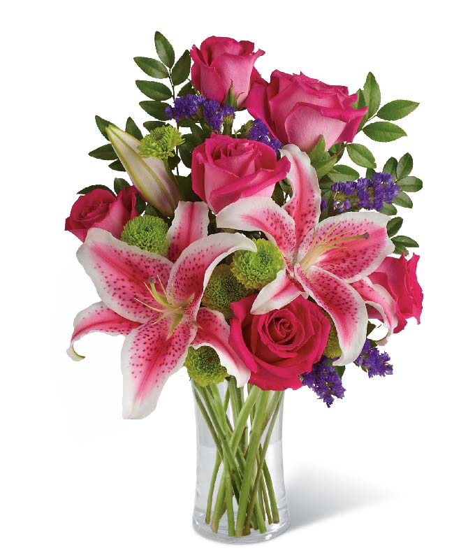 Brilliant in Pink Bouquet - ROSE GARDEN