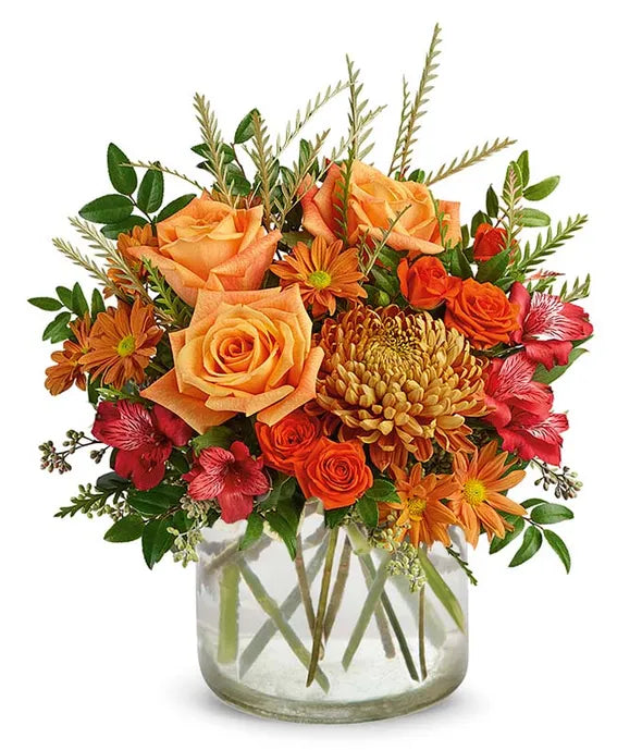 Warm Sunburst Rose Bouquet - ROSE GARDEN