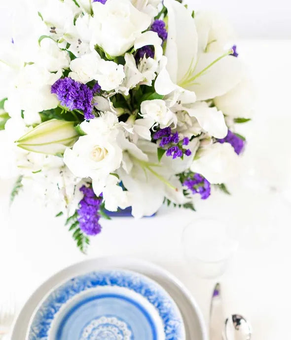 Clear Blue Skies Bouquet - ROSE GARDEN