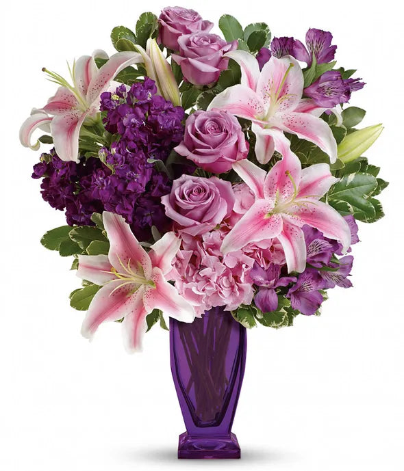 Blushing Violet Bouquet - ROSE GARDEN